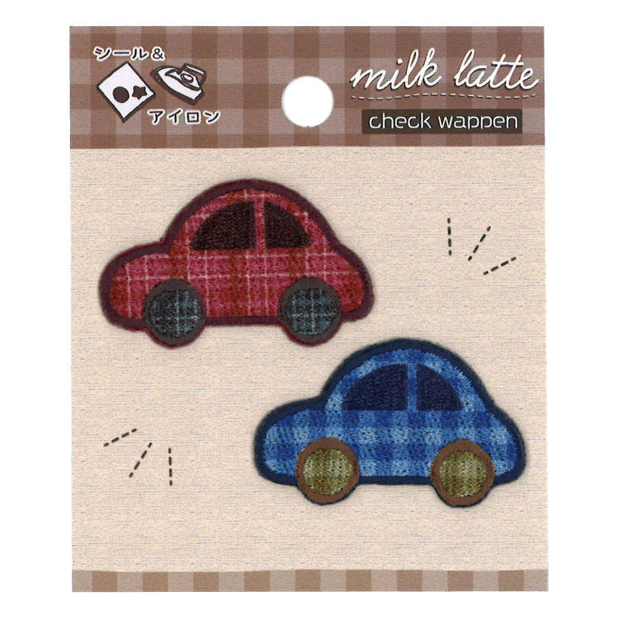 450円】車（くるま）のオーダーお名前アイロンワッペン ワッペン